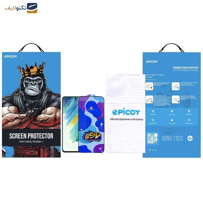 محافظ صفحه نمایش اپیکوی مدل Star ESD مناسب برای گوشی موبایل سامسونگ Galaxy S21 FE 5G - Epicoy Star ESD Glass Screen Protector For Samsung Galaxy S21 FE 5G
