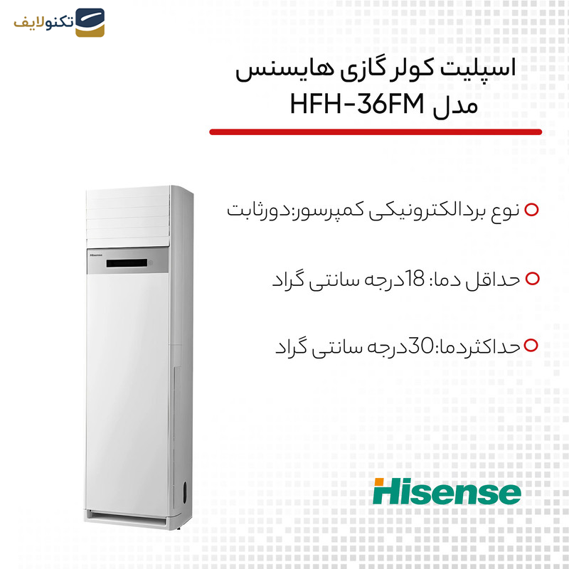 کولر گازی هایسنس  36000 مدل HFH-36FM - 