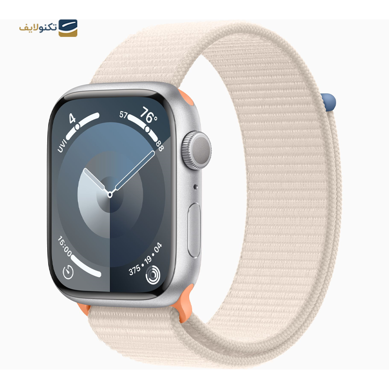 اپل واچ سری 9 مدل 45 میلی متری با بند پارچه ای - Apple Watch Series 9 45mm Aluminum Sport Loop Band