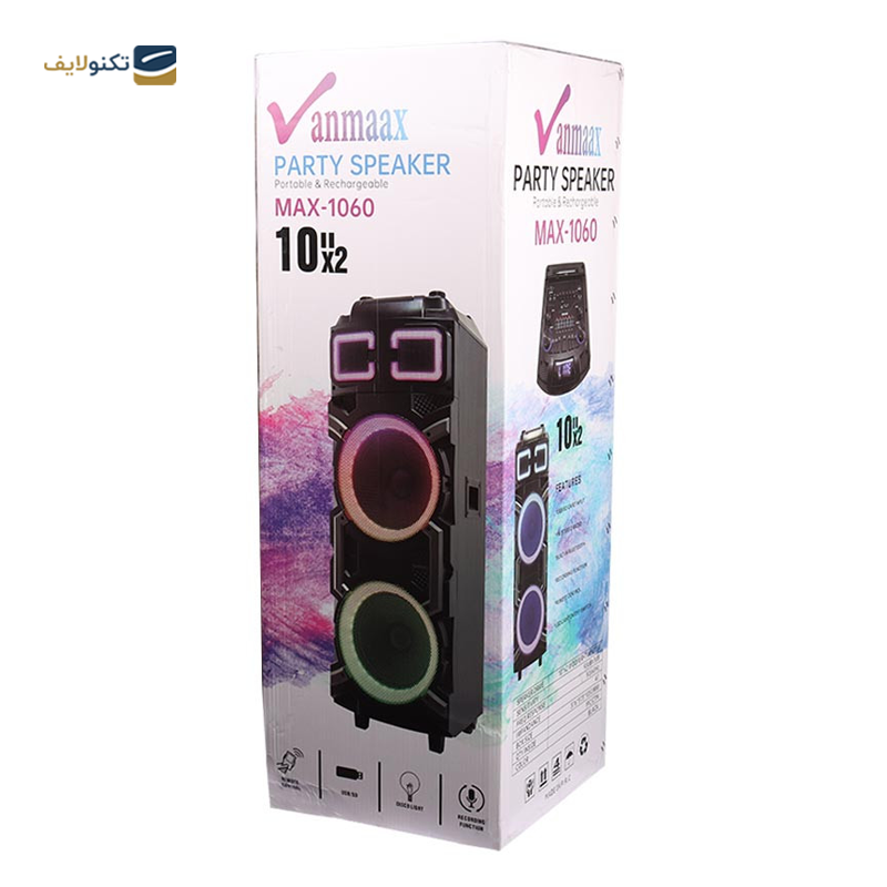 اسپیکر بلوتوثی خانگی وان مکس مدل MAX-1060 - Vanmaax MAX-1060 Bluetooth Speaker