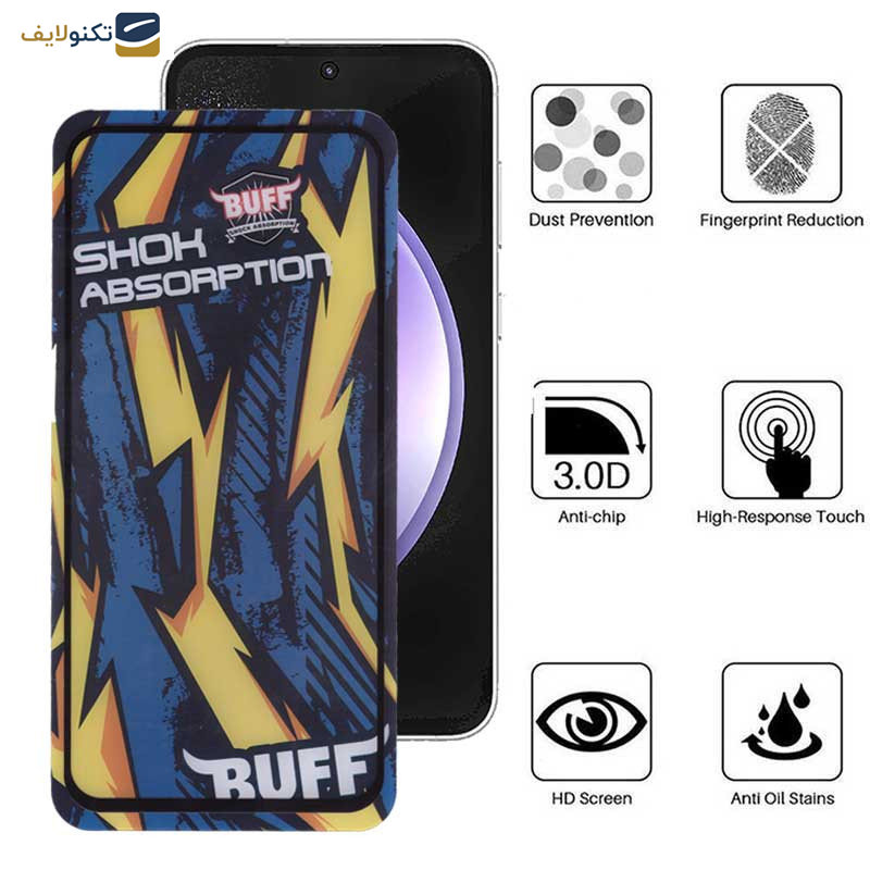 محافظ صفحه نمایش بوف مدل Shock-Shock-G مناسب برای گوشی موبایل سامسونگ Galaxy S23 FE - A54 - Buff Shock-Shock-G Glass Screen Protector For Samsung Galaxy S23 FE - A54