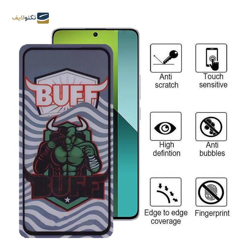 گلس گوشی شیائومی Redmi Note 13R Pro بوف مدل Super Power 5D - Buff 5D Super Power Glass Screen Protector For Xiaomi Redmi Note 13R Pro