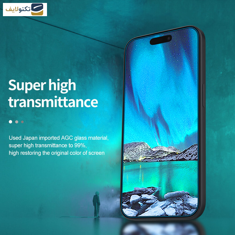 محافظ صفحه نمایش نیلکین مدل H Plus Pro مناسب برای گوشی موبایل اپل iPhone 15 Pro Max - Nillkin Amazing H Plus Pro tempered glass screen protector for Apple iPhone 15 Pro Max