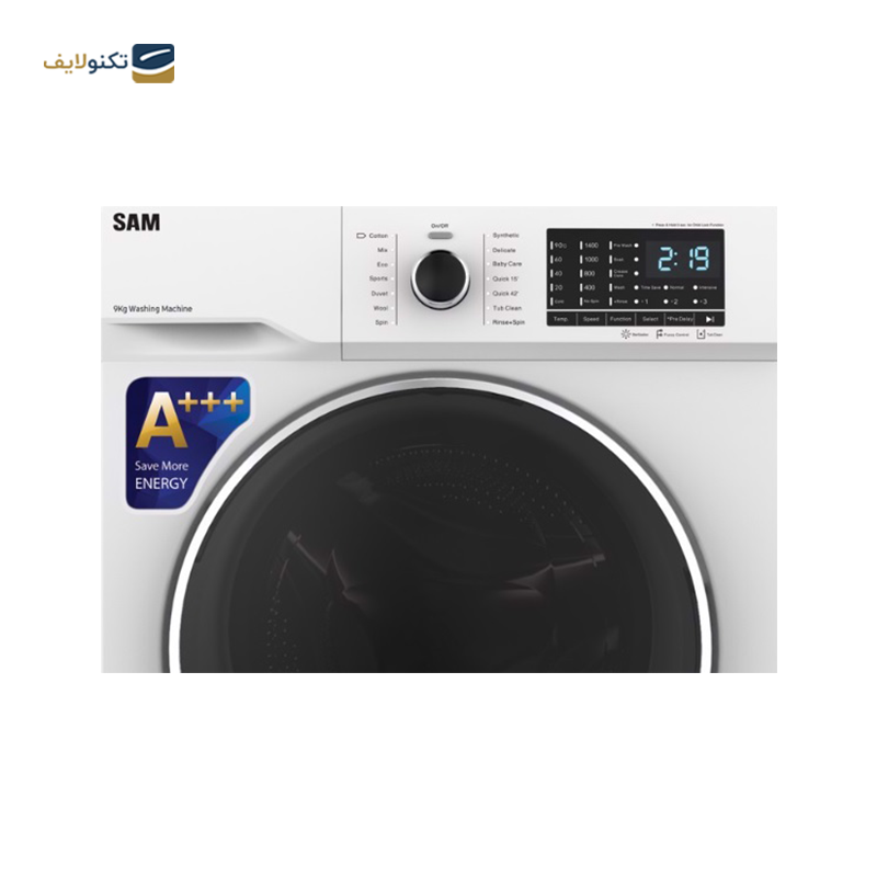 ماشین لباسشویی سام الکترونیک 9 کیلویی مدل BL-P1475 - Sam Electronic BL-P1475 Washing Machine 9KG