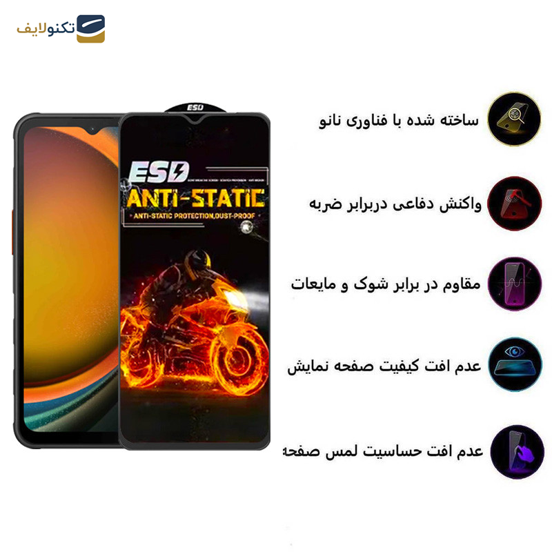 محافظ صفحه نمایش اپیکوی مدل Fiery-ESD مناسب برای گوشی موبایل سامسونگ Galaxy A14 4G/5G /Xcover7 - Epicoy Fiery-ESD Glass Screen Protector For Samsung Galaxy A14 4G/5G /Xcover7