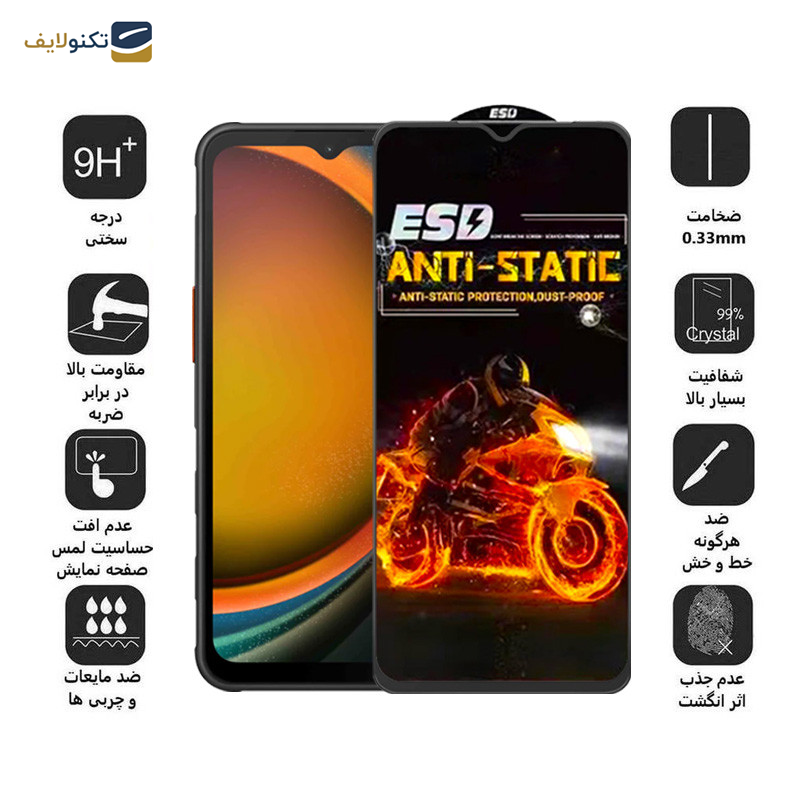 محافظ صفحه نمایش اپیکوی مدل Fiery-ESD مناسب برای گوشی موبایل سامسونگ Galaxy A14 4G/5G /Xcover7 - Epicoy Fiery-ESD Glass Screen Protector For Samsung Galaxy A14 4G/5G /Xcover7