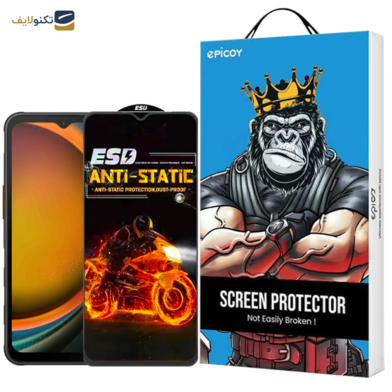 محافظ صفحه نمایش اپیکوی مدل Fiery-ESD مناسب برای گوشی موبایل سامسونگ Galaxy A14 4G/5G /Xcover7 - Epicoy Fiery-ESD Glass Screen Protector For Samsung Galaxy A14 4G/5G /Xcover7