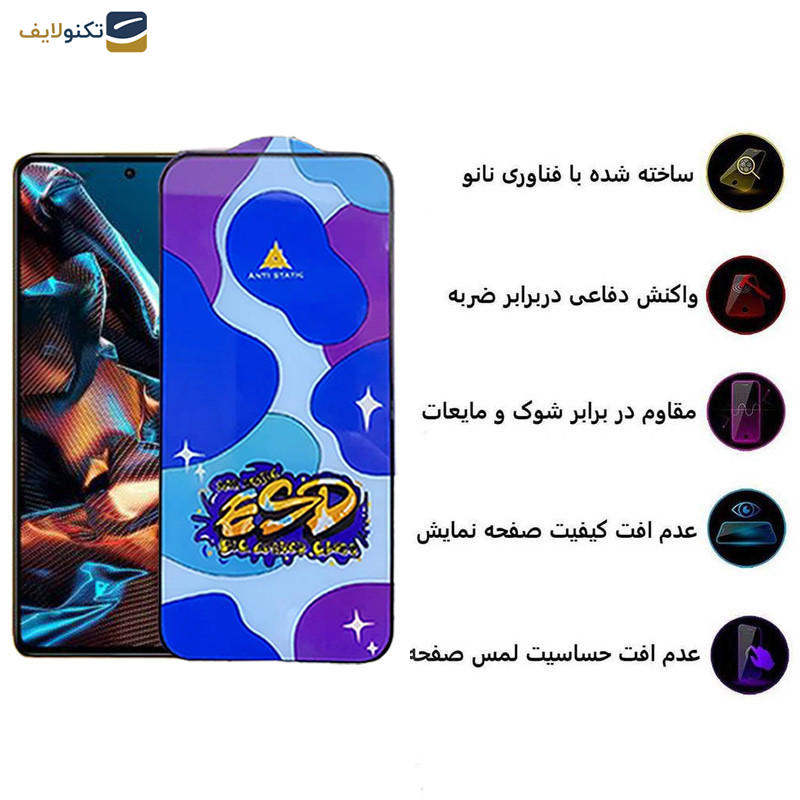 محافظ صفحه نمایش اپیکوی مدل Star ESD مناسب برای گوشی موبایل پوکو X5 Pro-X5-Poco X4 Pro 5G-X3 Pro X3 NFC-X3 - Star ESD Glass Screen Protector For Poco X5 Pro-X5-Poco X4 Pro 5G-X3 Pro X3 NFC-X3