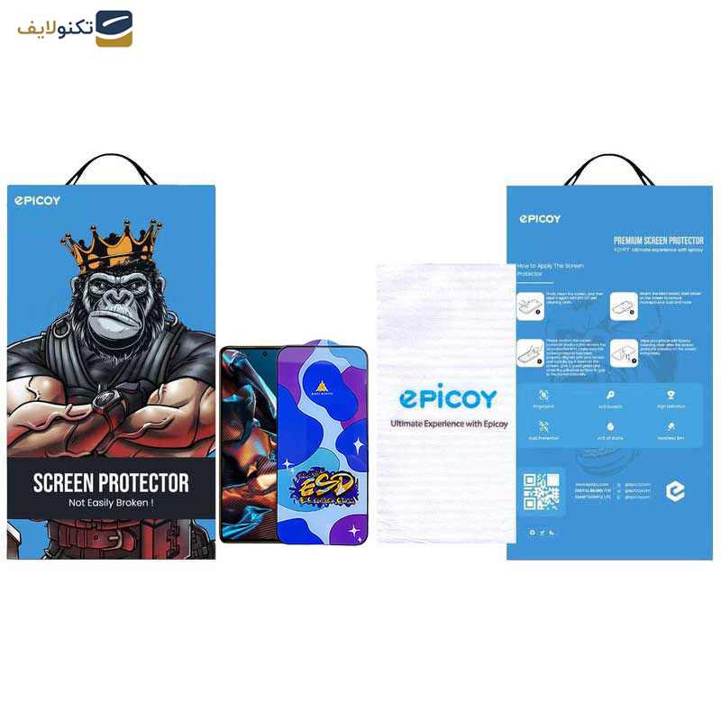 محافظ صفحه نمایش اپیکوی مدل Star ESD مناسب برای گوشی موبایل پوکو X5 Pro-X5-Poco X4 Pro 5G-X3 Pro X3 NFC-X3 - Star ESD Glass Screen Protector For Poco X5 Pro-X5-Poco X4 Pro 5G-X3 Pro X3 NFC-X3