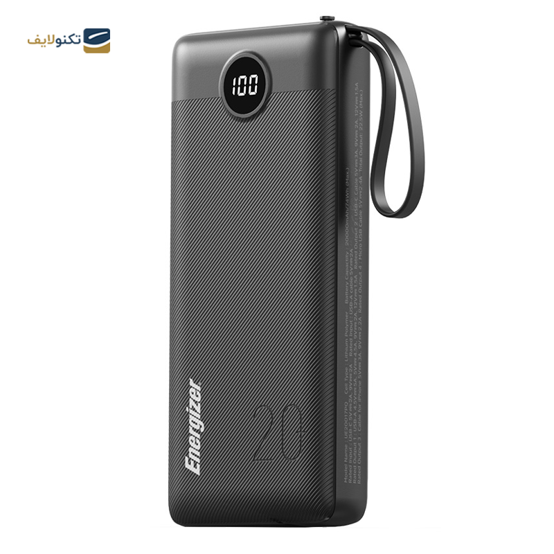 پاوربانک انرجایزر مدل UE20017PQ ظرفیت 20000 میلی آمپر ساعت - Energizer UE20017PQ 20000mah Power Bank