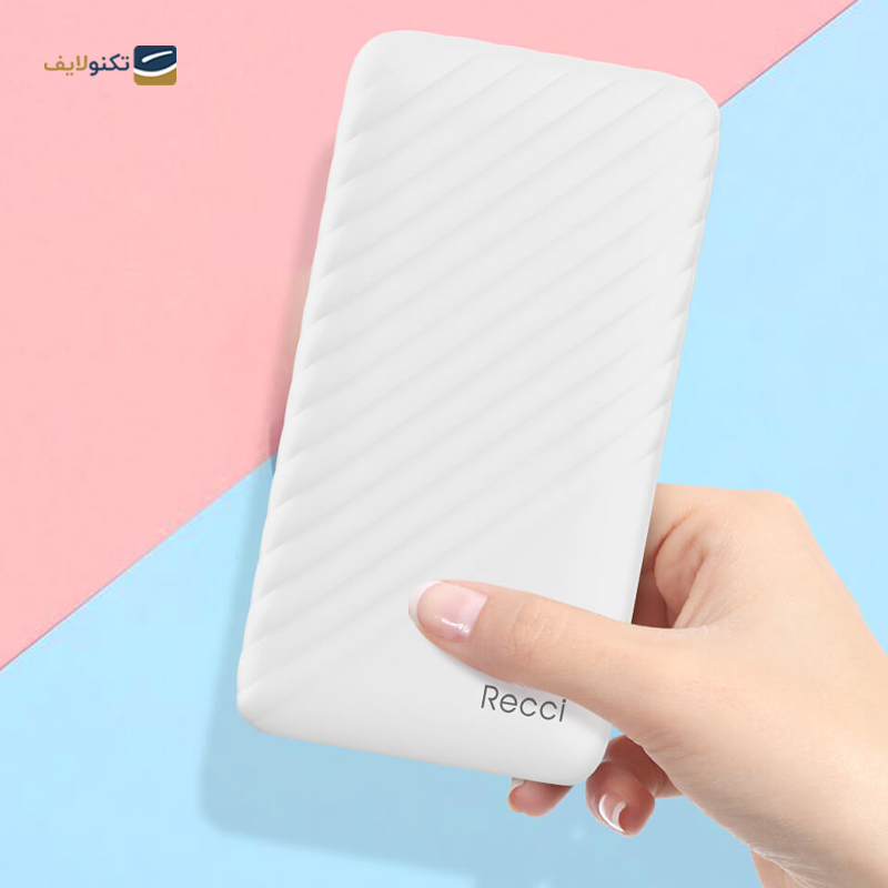 پاوربانک رسی مدل RB-10000 BRUNO ظرفیت 10000 میلی‌ آمپر ساعت - Recci RB-10000 BRUNO 10000mah Power Bank