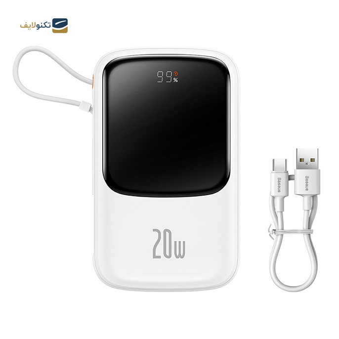 پاوربانک باسئوس مدل Qpow Pro ظرفیت 10000 میلی آمپر - توان 22.5 وات - Baseus Qpow Pro Digital Display Fast Charge Power Bank 10000mAh 22.5W Type-C