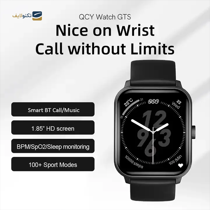 ساعت هوشمند کیو سی وای مدل GTS Watch - QCY GTS Smart Watch