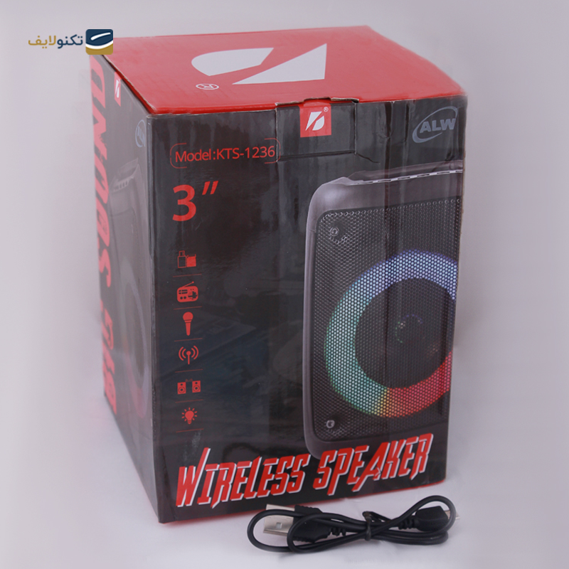 اسپیکر بلوتوثی ای ال وی مدل KTS-1236 - ALW KTS-1236 Bluetooth Speaker