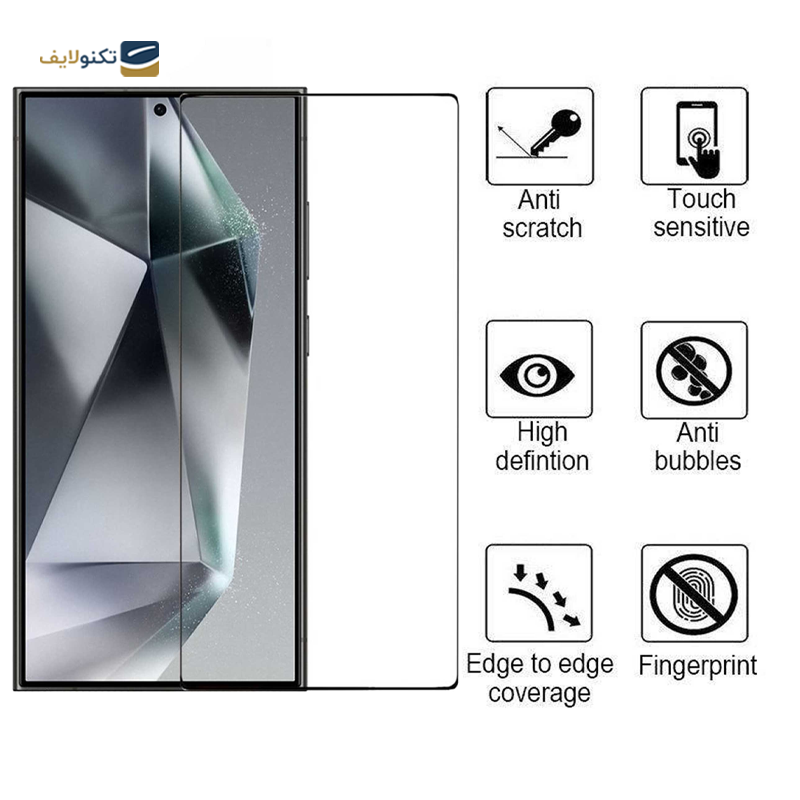 گلس گوشی سامسونگ Galaxy S24 Ultra بوف مدل FullGlue-Max - BUFF FullGlue-Max Samsung Galaxy S24 Ultra Screen Protector