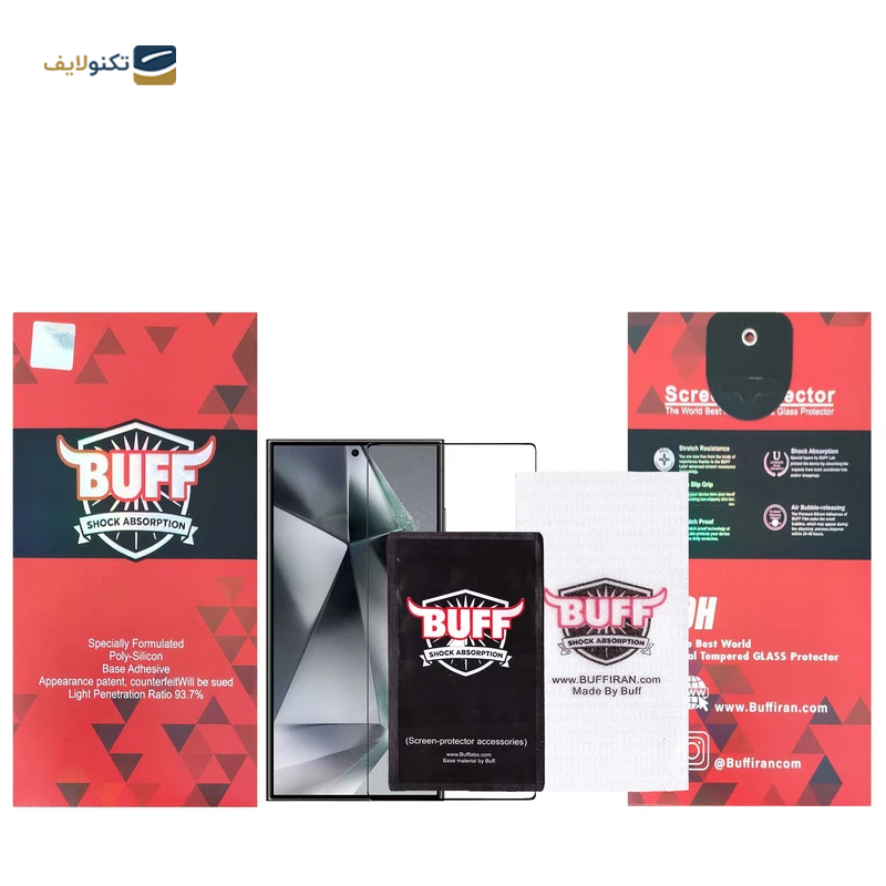 گلس گوشی سامسونگ Galaxy S24 Ultra بوف مدل FullGlue-Max - BUFF FullGlue-Max Samsung Galaxy S24 Ultra Screen Protector