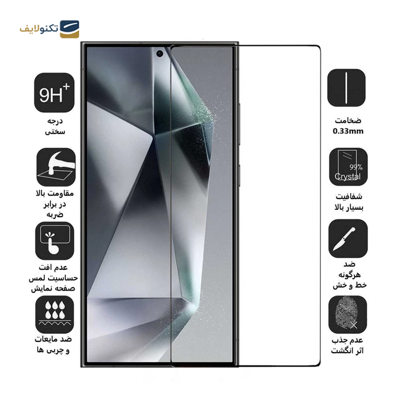 گلس گوشی سامسونگ Galaxy S24 Ultra بوف مدل FullGlue-Max - BUFF FullGlue-Max Samsung Galaxy S24 Ultra Screen Protector