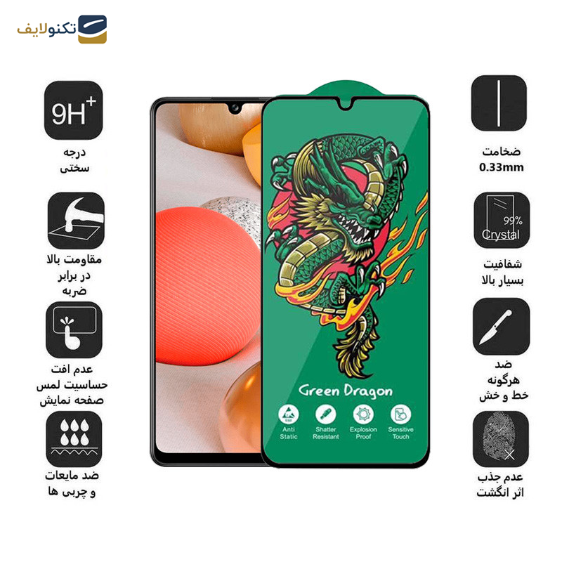 محافظ صفحه نمایش اپیکوی مدل  Green Dragon ExplosionProof مناسب برای گوشی موبایل سامسونگ  Galaxy A42 5G/A32 5G/A22 5G/A12 Nacho/A12 4G/A20s 4G - Epicoy Glass Screen Protector Green Dragon ExplosionProof For Samsung Galaxy A42 5G/A32 5G/A22 5G/A12 Nacho/A12 4G/A20s 4G