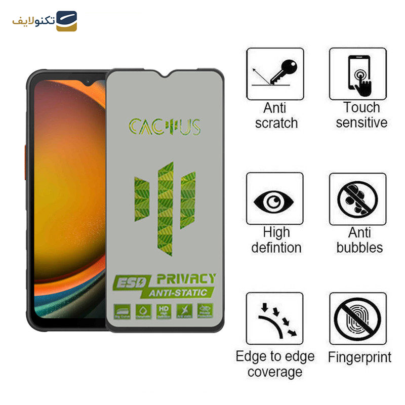 محافظ صفحه نمایش حریم شخصی اپیکوی مدل Cactus-ESD-Privacy مناسب برای گوشی موبایل سامسونگ Galaxy A14 4G/5G /Xcover7 - Epicoy Cactus-ESD-Privacy Glass Screen Protector For Samsung Galaxy A14 4G/5G /Xcover7