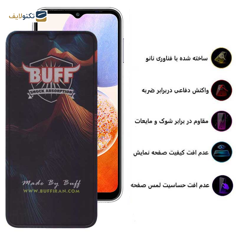 محافظ صفحه نمایش 5D بوف مدل Mountain-G مناسب برای گوشی موبایل سامسونگ Galaxy A14 4G / 5G / A13 4G / 5G / A23 4G / 5G - Buff 5D Mountain-G Glass Screen Protector For Samsung Galaxy A14 4G / 5G / A13 4G / 5G / A23 4G / 5G