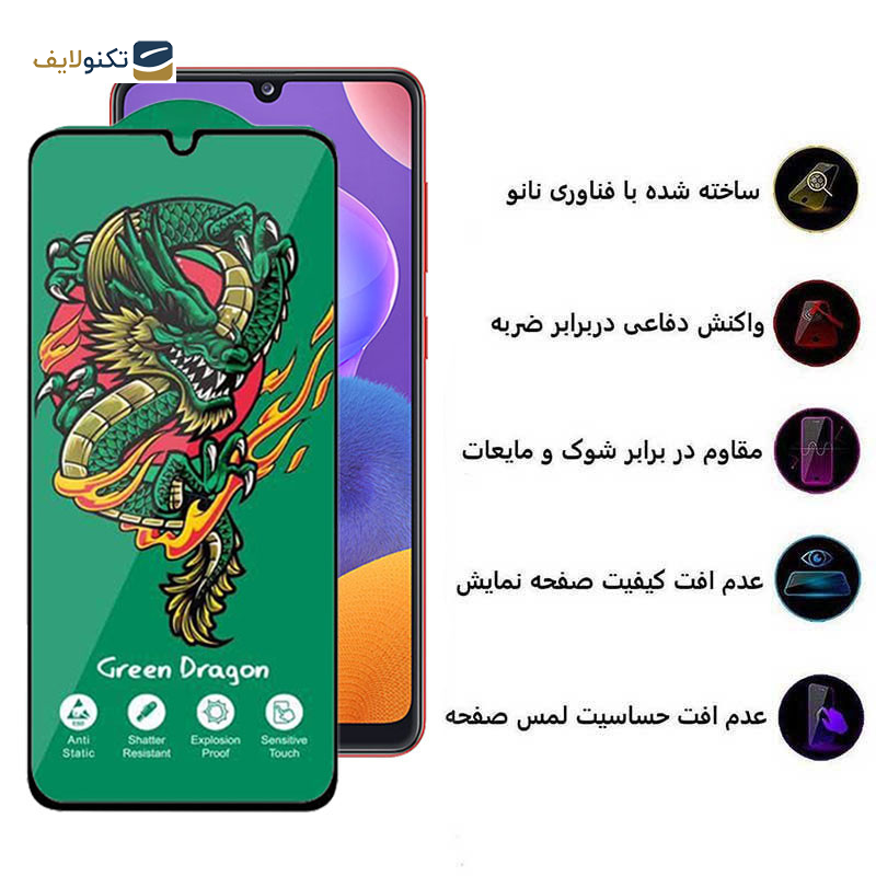 محافظ صفحه نمایش اپیکوی مدل Green Dragon ExplosionProof مناسب برای گوشی موبایل سامسونگ Galaxy A31 4G/ A30 4G/ A30s 4G/ A50s/ A20 4G - Epicoy Green Dragon ExplosionProof Glass Screen Protector For Samsung Galaxy A31 4G/ A30 4G/ A30s 4G/ A50s/ A20 4G