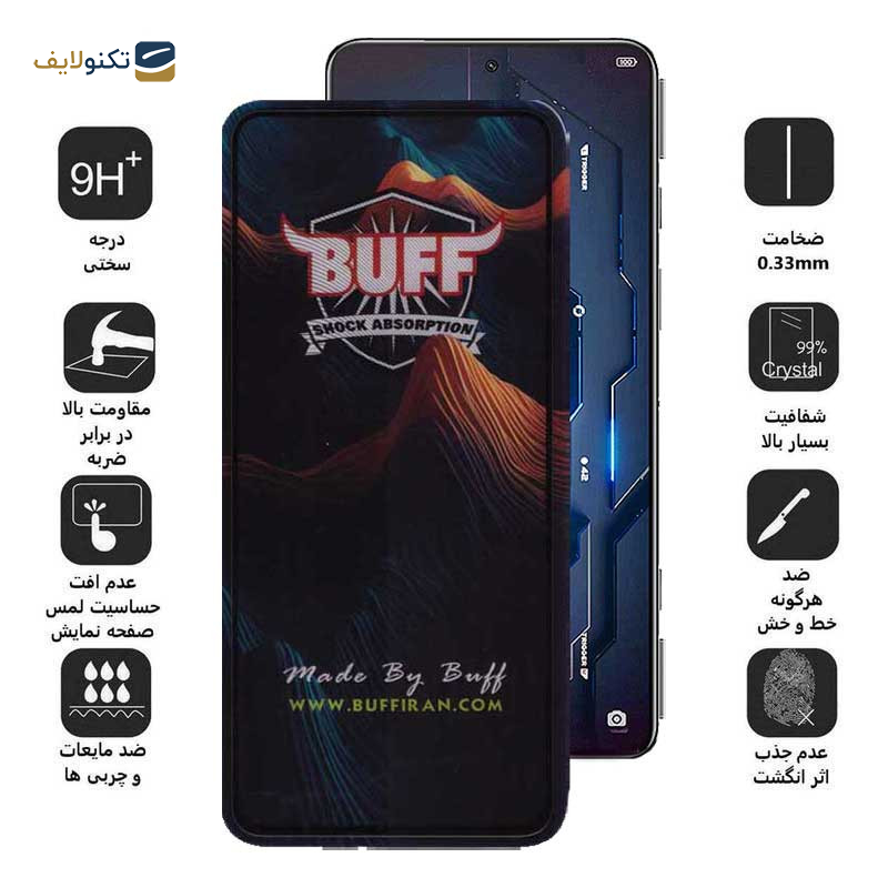 محافظ صفحه نمایش بوف مدل Mountain-G مناسب برای گوشی موبایل شیائومی Black Shark 5 Pro 5G / 5 5G / 4 Pro 5G / 3 5G / 3S 5G - Buff Mountain-G Glass Screen Protector For Xiaomi Black Shark 5 Pro 5G / 5 5G / 4 Pro 5G / 3 5G / 3S 5G