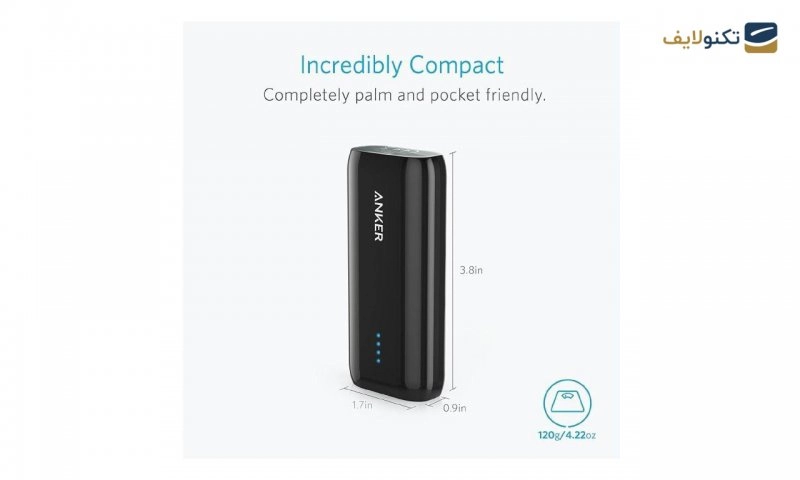 پاوربانک انکر مدل Astro E1 با ظرفیت 6700 میلی آمپر ساعت - Anker PowerCore Astro E1 – 6700mAh Power Bank