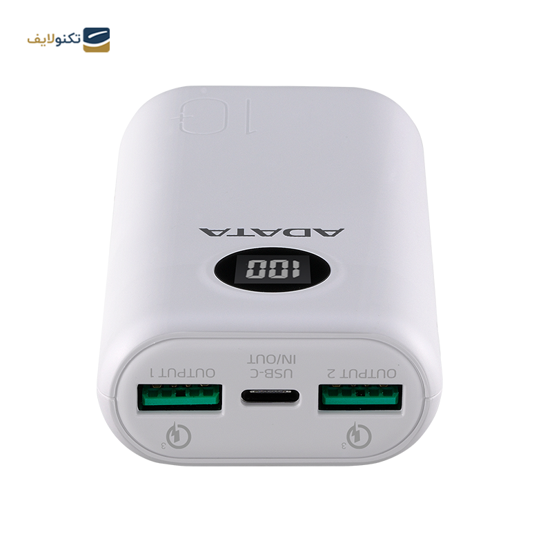 پاور بانک ای دیتا مدل P10000QCD ظرفیت 10000 میلی آمپر ساعت - Adata P10000QCD 10000mAh Power Bank