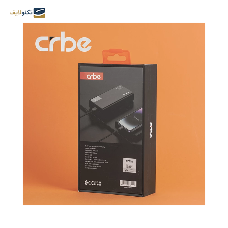 پاوربانک کربی مدل BE-P101 100W ظرفیت 20000 میلی آمپر ساعت - Crbe BE-P101 100W 20000mah power bank