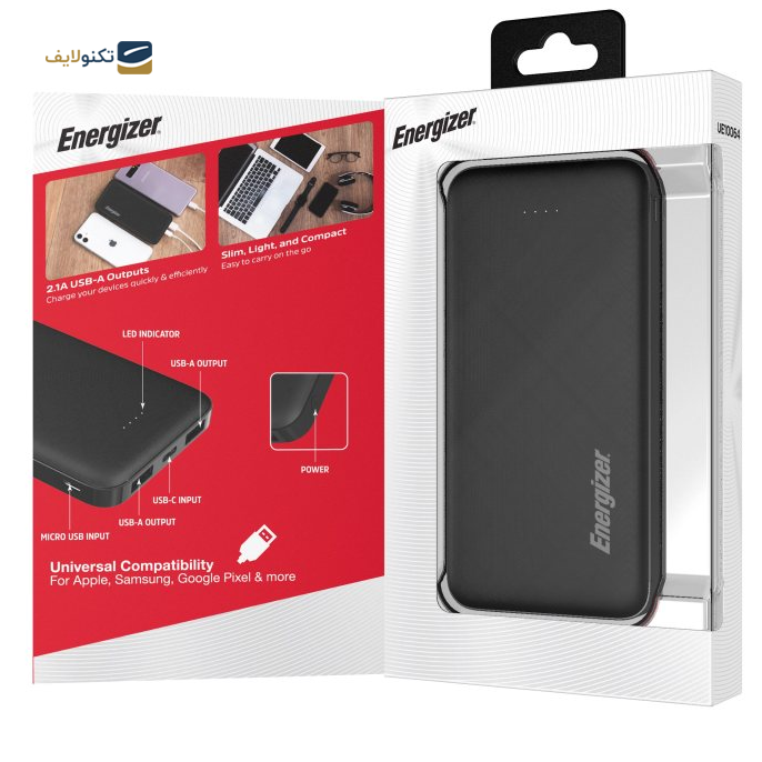 پاوربانک انرجایزر مدل UE10064 ظرفیت 10000 میلی‌آمپر - Energizer UE10064 power bank