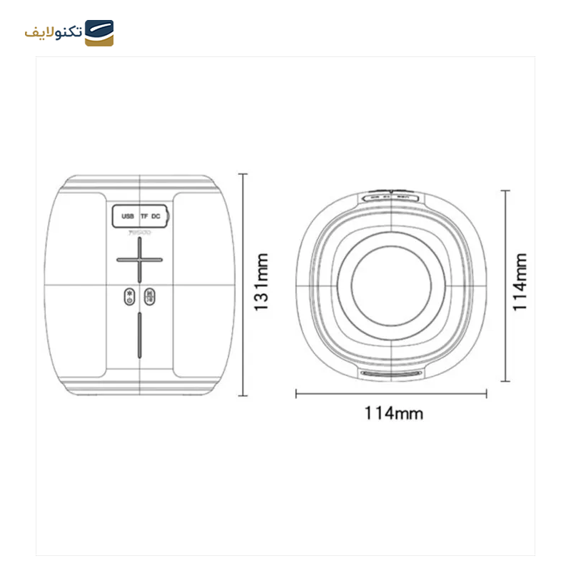 اسپیکر بلوتوثی قابل حمل یسیدو مدل YSW14 - Yesido YSW14 Portable Wireless Speaker