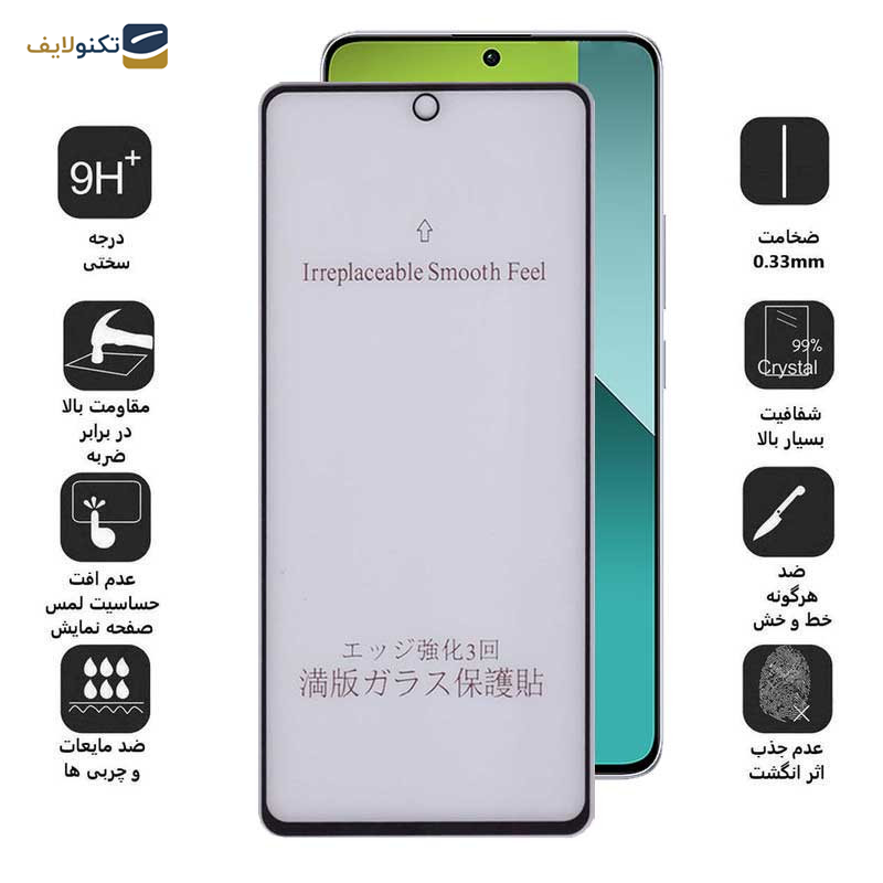 محافظ صفحه نمایش مات بوف مدل 5D-Matte-G مناسب برای گوشی موبایل شیائومی Redmi Note 13 4G / 5G / Note 13 Pro 4G / 5G / Note 13R Pro - Buff 5D-Matte-G Glass Screen Protector For Xiaomi Redmi Note 13 4G / 5G / Note 13 Pro 4G / 5G / Note 13R Pro