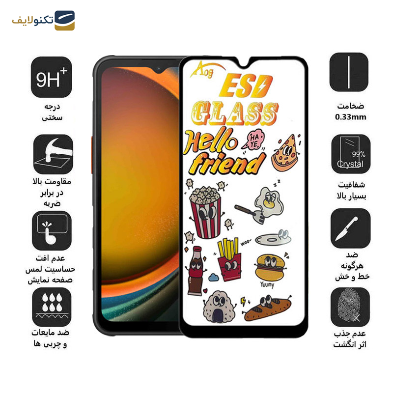 محافظ صفحه نمایش اپیکوی مدل ESD 2024 مناسب برای گوشی موبایل سامسونگ Galaxy A14 4G/5G /Xcover7 - Epicoy ESD 2024 Glass Screen Protector For Samsung Galaxy A14 4G/5G /Xcover7