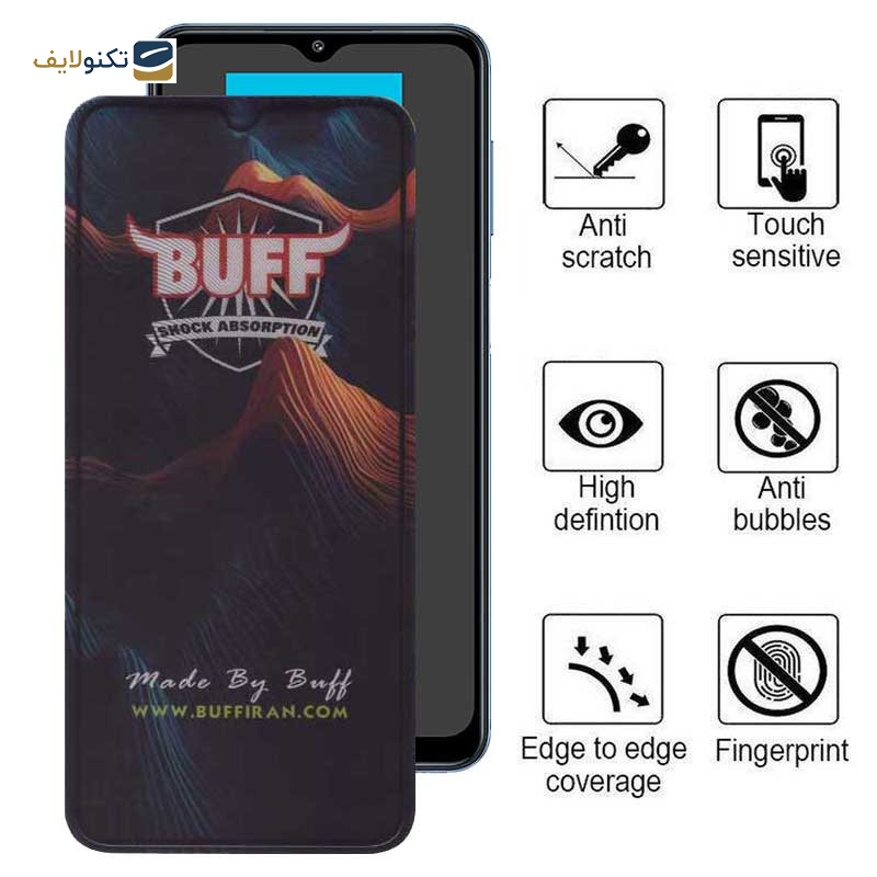 محافظ صفحه نمایش بوف مدل Mountain-G مناسب برای گوشی موبایل سامسونگ Galaxy F12 4G / M04 4G / M02 4G / M12 4G India / F02s 4G / Xcover7 - Buff Mountain-G Glass Screen Protector For Samsung Galaxy F12 4G / M04 4G / M02 4G / M12 4G India / F02s 4G / Xcover7