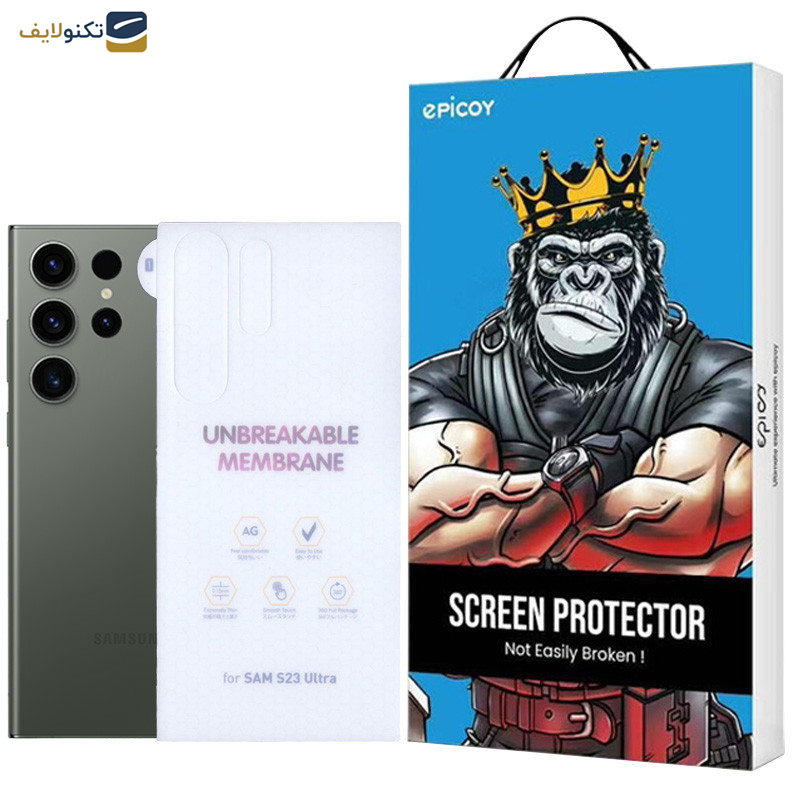 محافظ مات پشت گوشی اپیکوی مدل HydrogelMatte-Back مناسب برای گوشی موبایل سامسونگ Galaxy S23 Ultra - Epicoy HydrogelMatte-Back Glass Screen Protector For Samsung Galaxy S23 Ultra