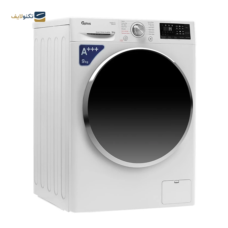 ماشین لباسشویی جی پلاس 9 کیلویی مدل GWM-P990W - GPlus GWM-P990W Washing Machine