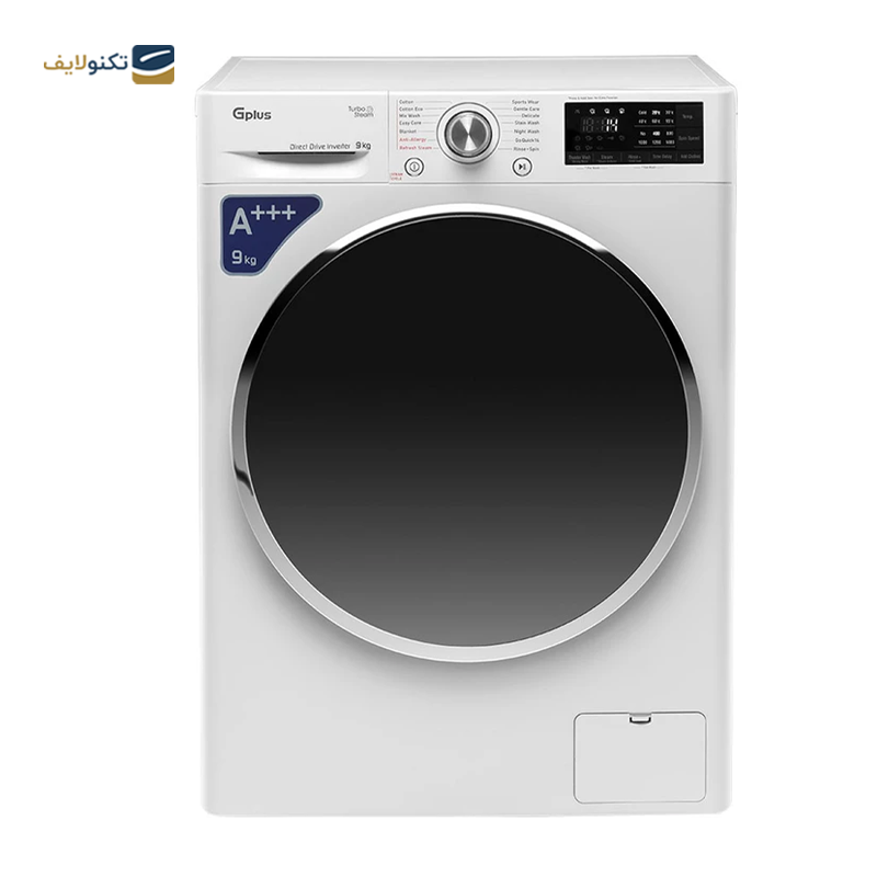 ماشین لباسشویی جی پلاس 9 کیلویی مدل GWM-P990W - GPlus GWM-P990W Washing Machine