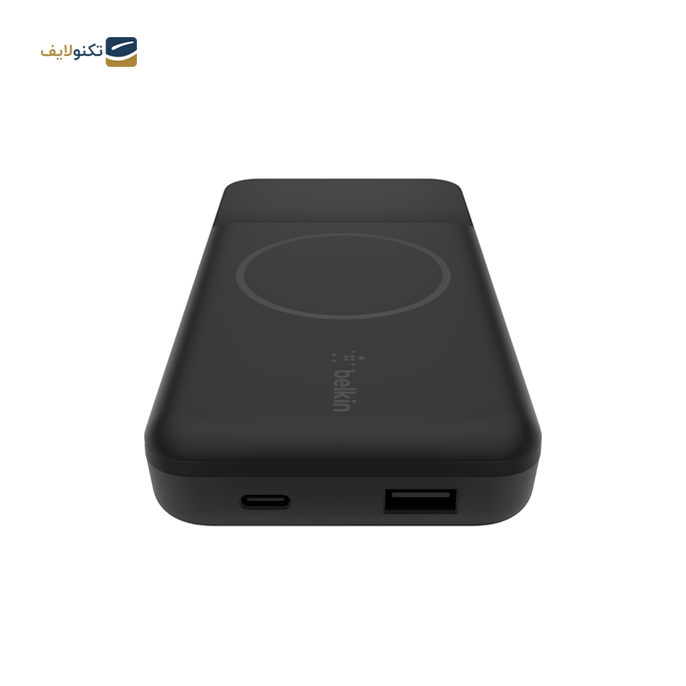 پاوربانک بلکین مدل BoostCharge BPD001bt ظرفیت 10000 میلی‌آمپر  - Belkin BoostCharge BPD001bt Magnetic Portable Wireless Charger 10K