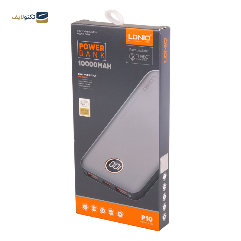 پاوربانک الدینیو مدل P10 ظرفیت 1۰۰۰۰ میلی آمپر ساعت - LDNIO P10 10000mah Power bank