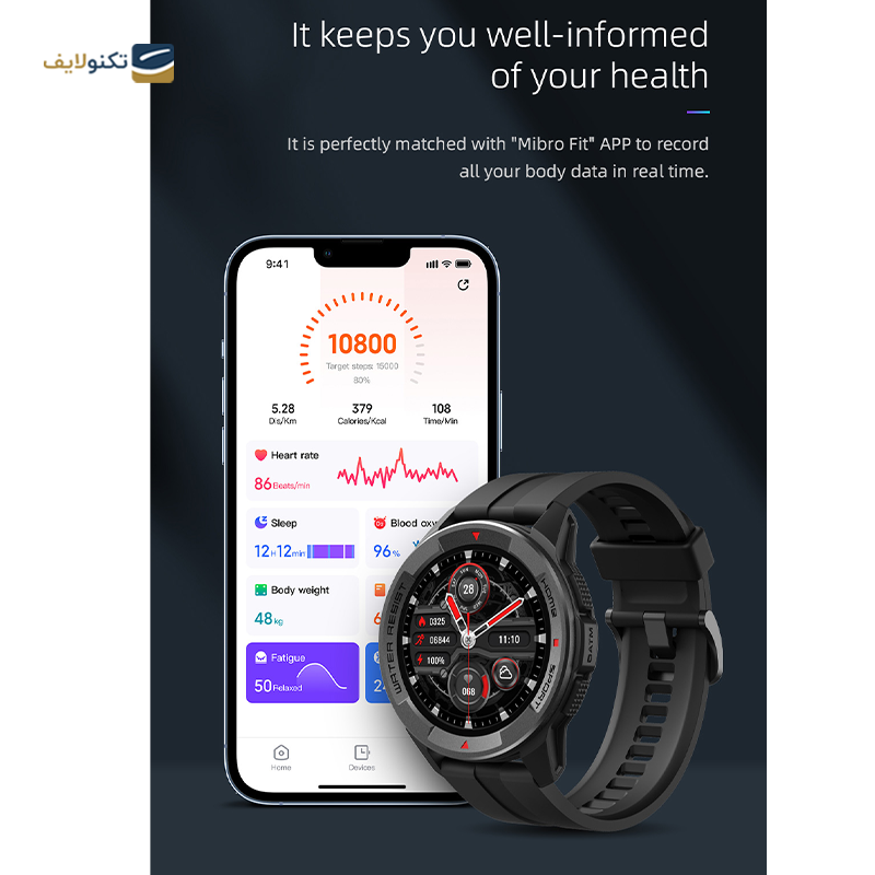  ساعت هوشمند میبرو مدل watch x1 - Mibro watch x1 Smart Watch