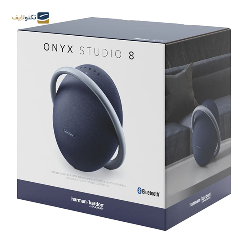 اسپیکر بلوتوثی قابل حمل هارمن کاردن مدل Onyx Studio 8 - Harman Kardon Onyx Studio 8 Portable Bluetooth Speaker