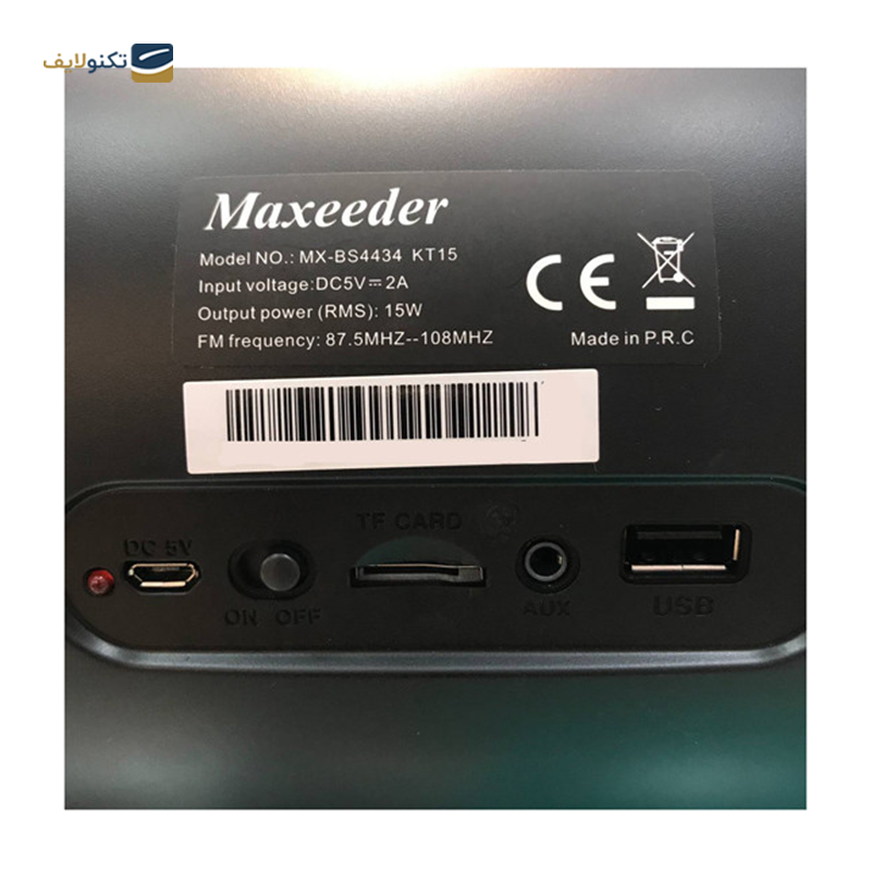 اسپیکر بلوتوثی قابل حمل مکسیدر مدل MX-BS4434 KT15 - Maxeeder MX-BS4434 KT15 Portable Bluetooth Speaker